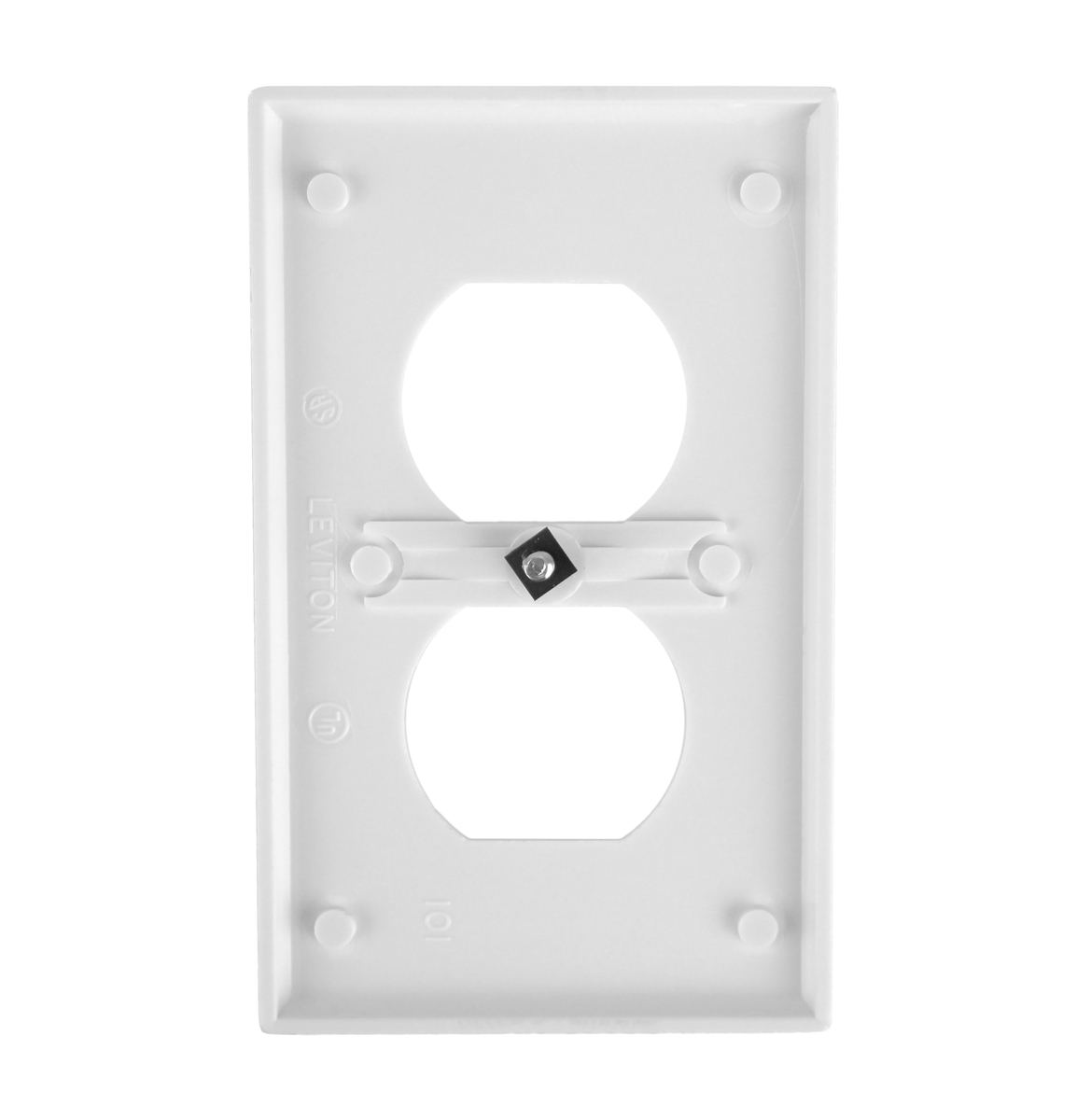 88003 - Genuine OEM Leviton Duplex Receptacle Wall Plate, 1 Gang, White
